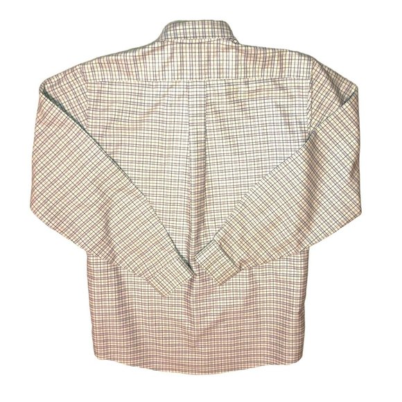 LL BEAN BUTTON SHIRT SZ 15 34 BLUE WHITE PLAID TRADITIONAL FIT COTTON MENS - Picture 4 of 4